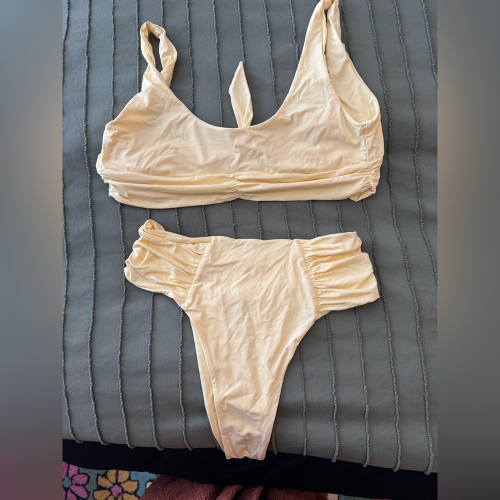 Riot Swim Cream Bikini Set- Butter yellow